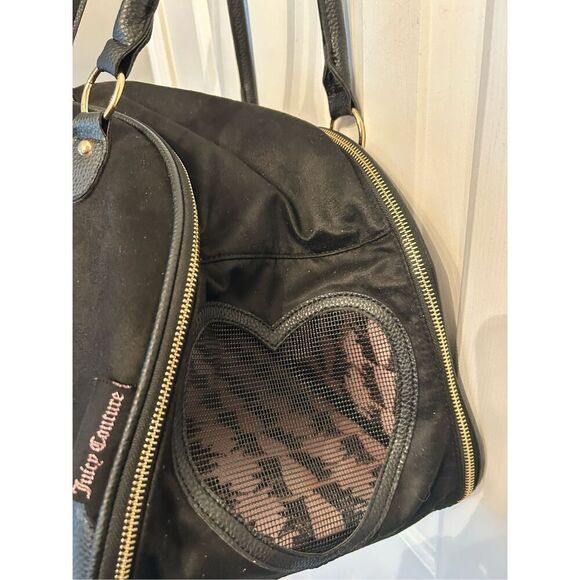 Juicy couture black pet carrier “give me treats” rare luxury - Picture 2 of 8